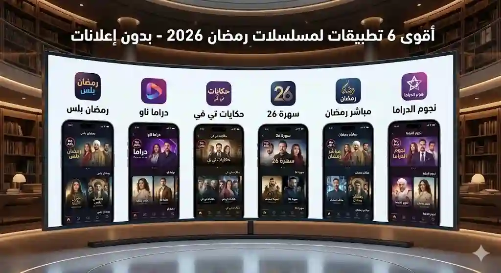 أقوى 6 تطبيقات لمشاهدة مسلسلات رمضان 2026 وبدون إعلانات
