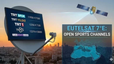 القنوات الرياضية المفتوحة على قمر يوتلسات 7