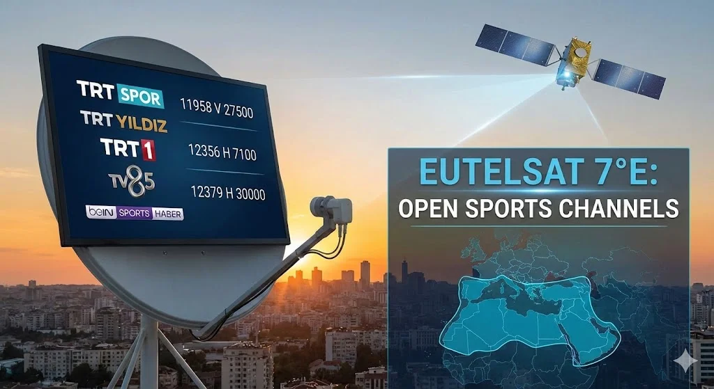 القنوات الرياضية المفتوحة على قمر يوتلسات 7