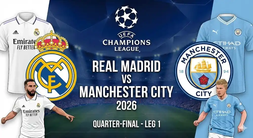القنوات المفتوحة الناقلة لمباراة ريال مدريد ومانشستر سيتي في دوري أبطال أوروبا 2026