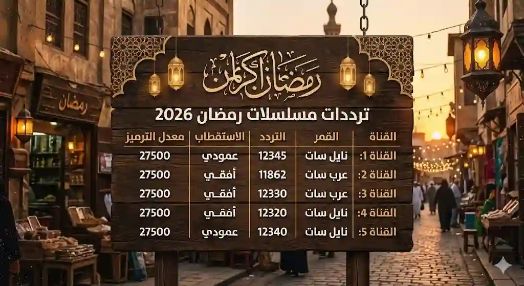 تردد القنوات الناقلة لمسلسلات رمضان 2026 على نايل سات وعرب سات