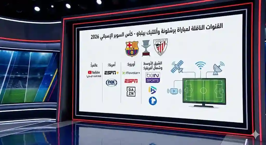 مباراة برشلونة وأتلتيك بيلباو في السوبر الإسباني 2026