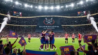 تردد القنوات المفتوحة الناقلة لمباراة برشلونة وأتلتيك بيلباو في السوبر الإسباني 2026