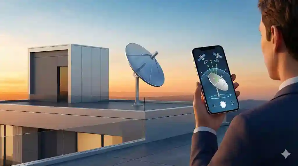 ضبط اتجاه الطبق على النايل سات بالهاتف